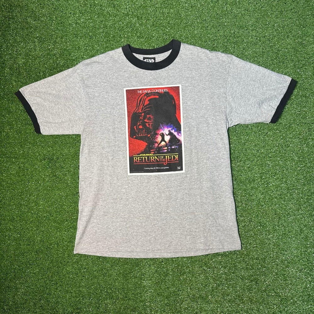 Star Wars Vintage Reprint Return of the‎ Jedi Ringer Darth Vader Men's Large
